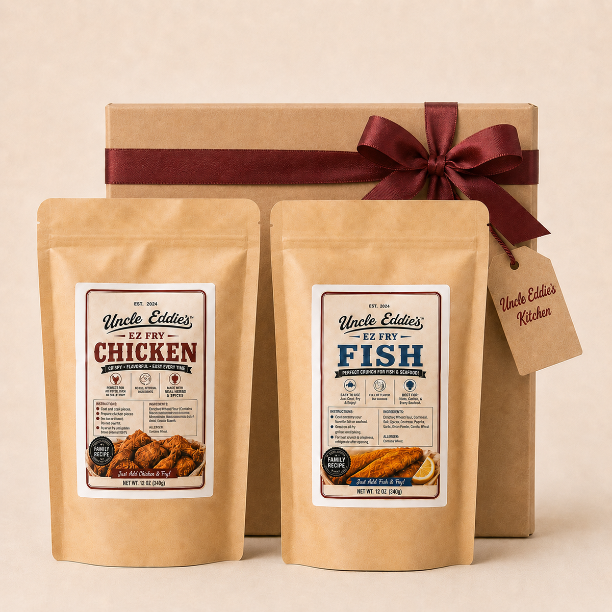 Uncle Eddie’s Chicken and Fish Fry Mix Duo (12oz ea)