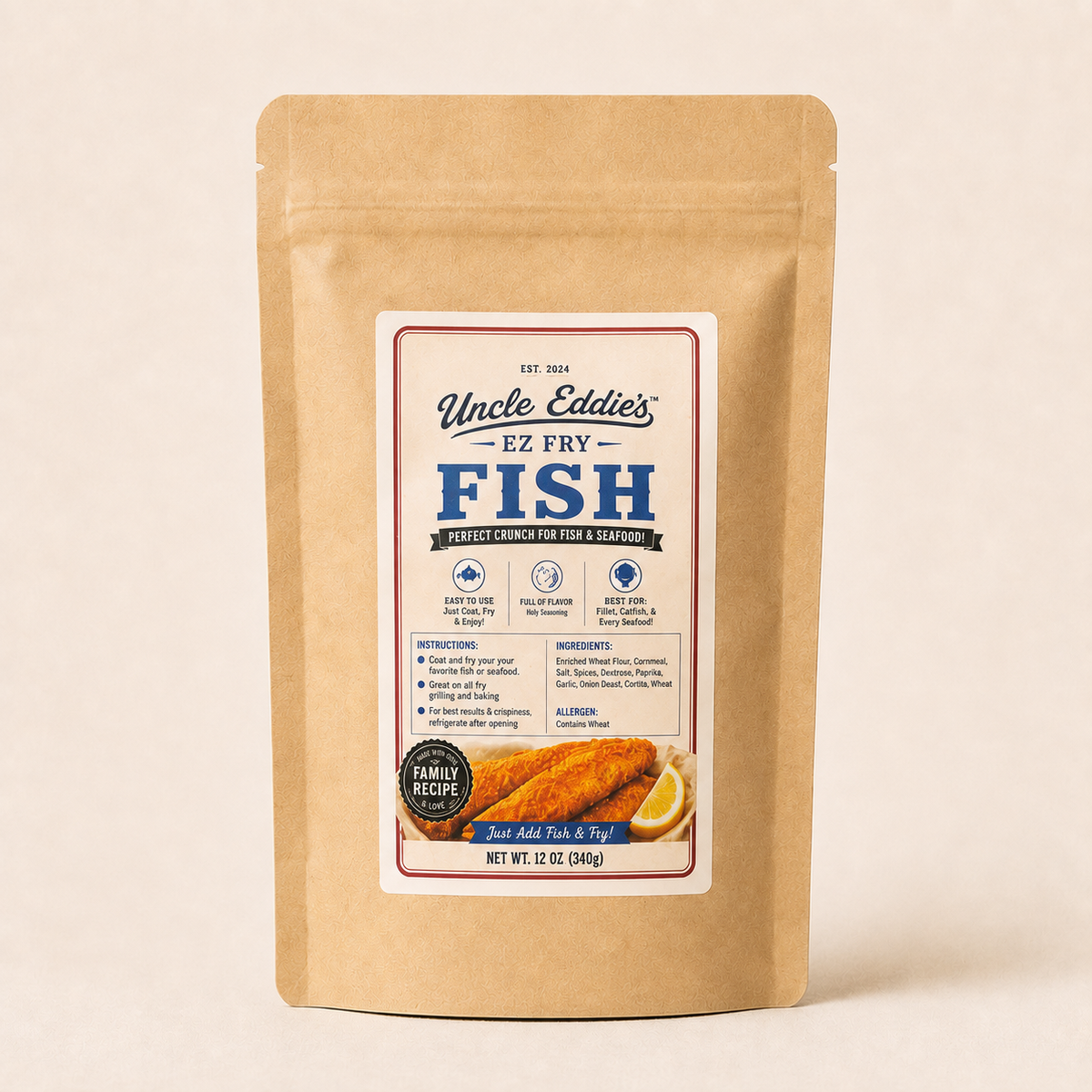 Uncle Eddie's EZ Fish Fry Mix 12oz