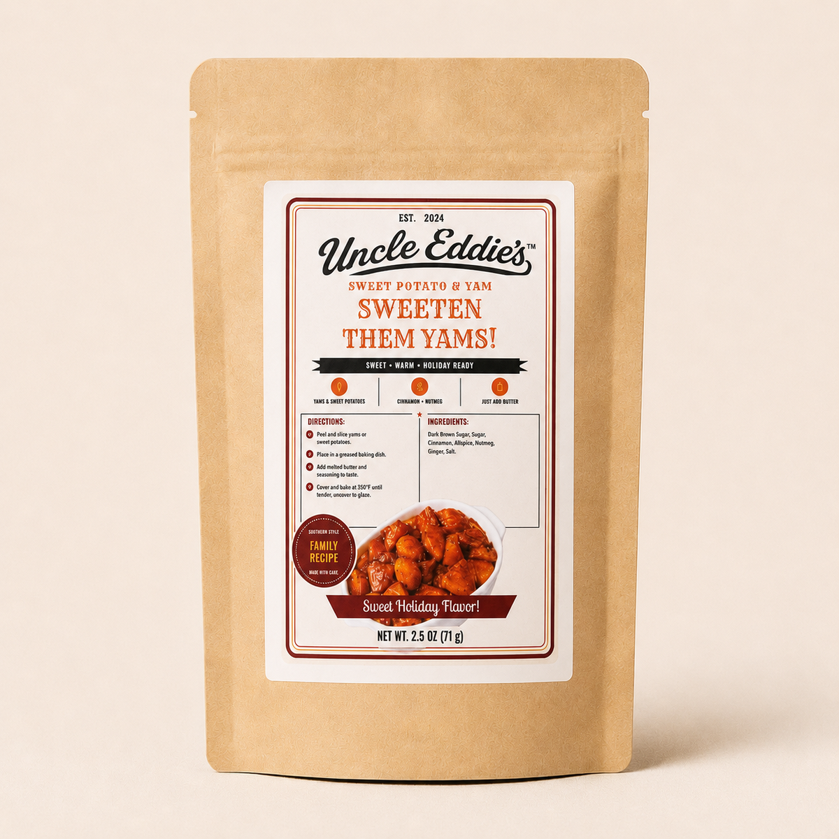 Uncle Eddie's Sweeten them Yams Spice Blend 2.5oz