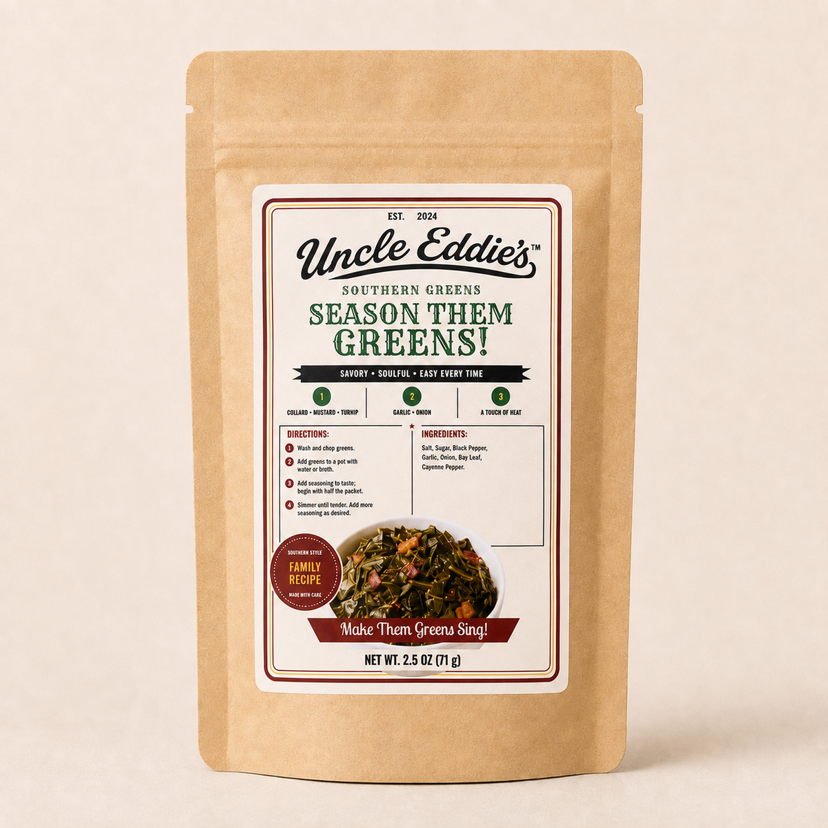 Uncle Eddie's Season them Greens Blend 2.5oz